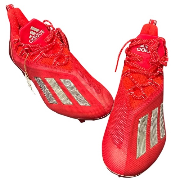 Adidas Adizero‎ NWOB Men's Red Football Cleats, Size 13.5 - Picture 1 of 8